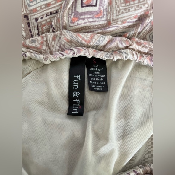 FUN & FLIRT Romper Women’s S Jumpsuit Tribal Pattern Sleeveless - Picture 7 of 8